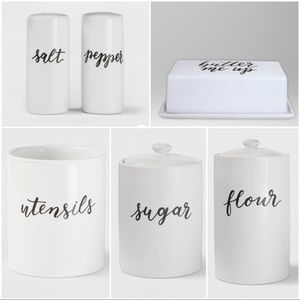 6 Piece food storage canister set